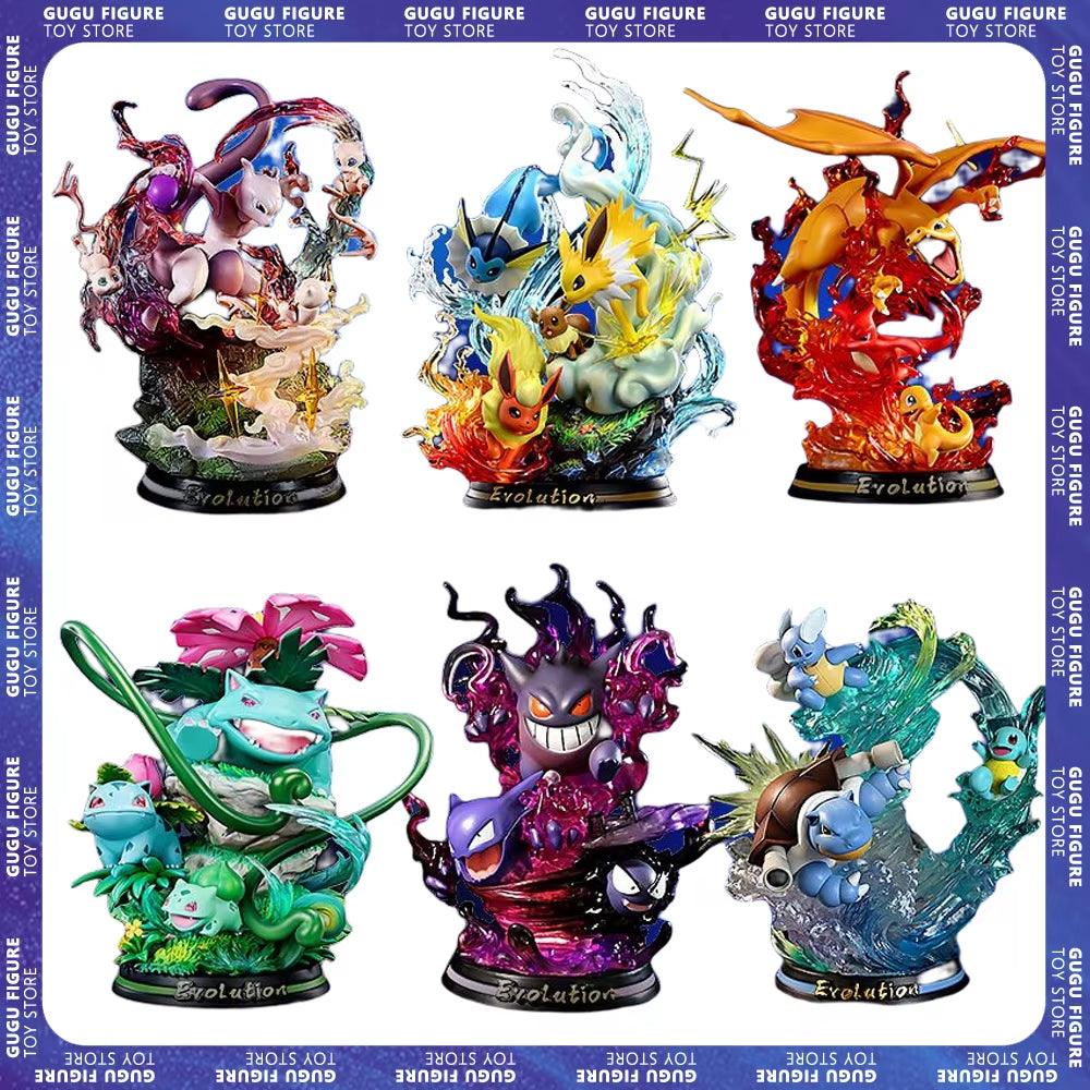 Glow-in-the-Dark Pokémon Evolution Figures - Charizard, Eevee, Mewtwo & More! Premium PVC Statues for Collectors! - Bodo Now