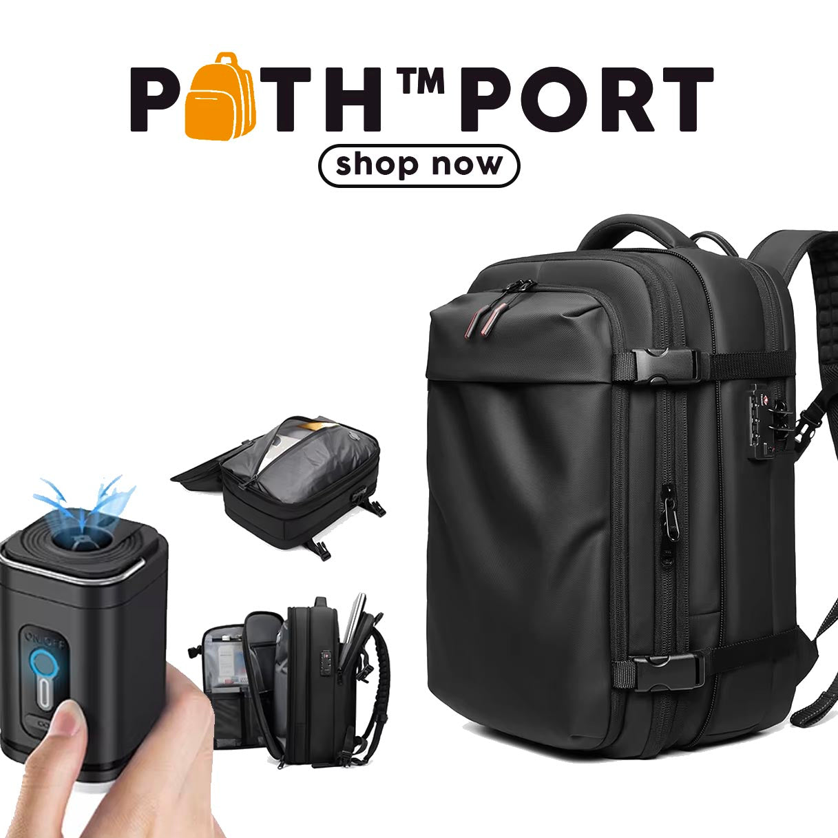 PATH™PORT | Smart Vacuum Compression Backpack - Bodo Now