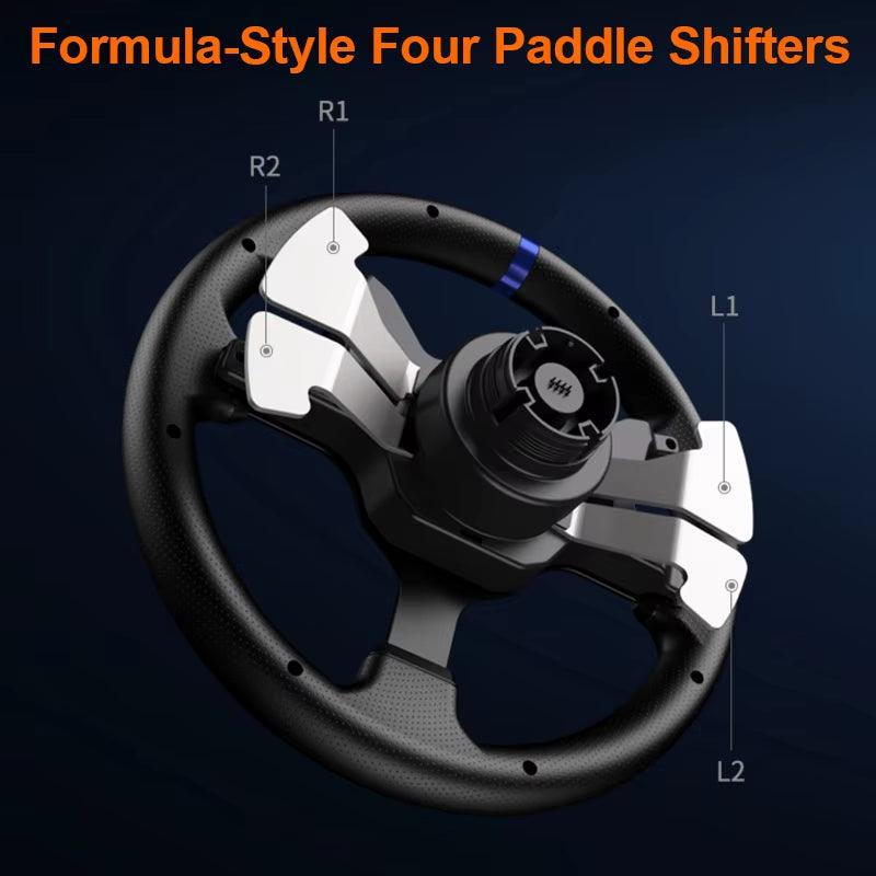 Racing Wheel Set V99 Dual-Motor Force Feedback – 900° Precision Steering with Pedals & Shifter for Ultimate Gaming Realism - Bodo Now