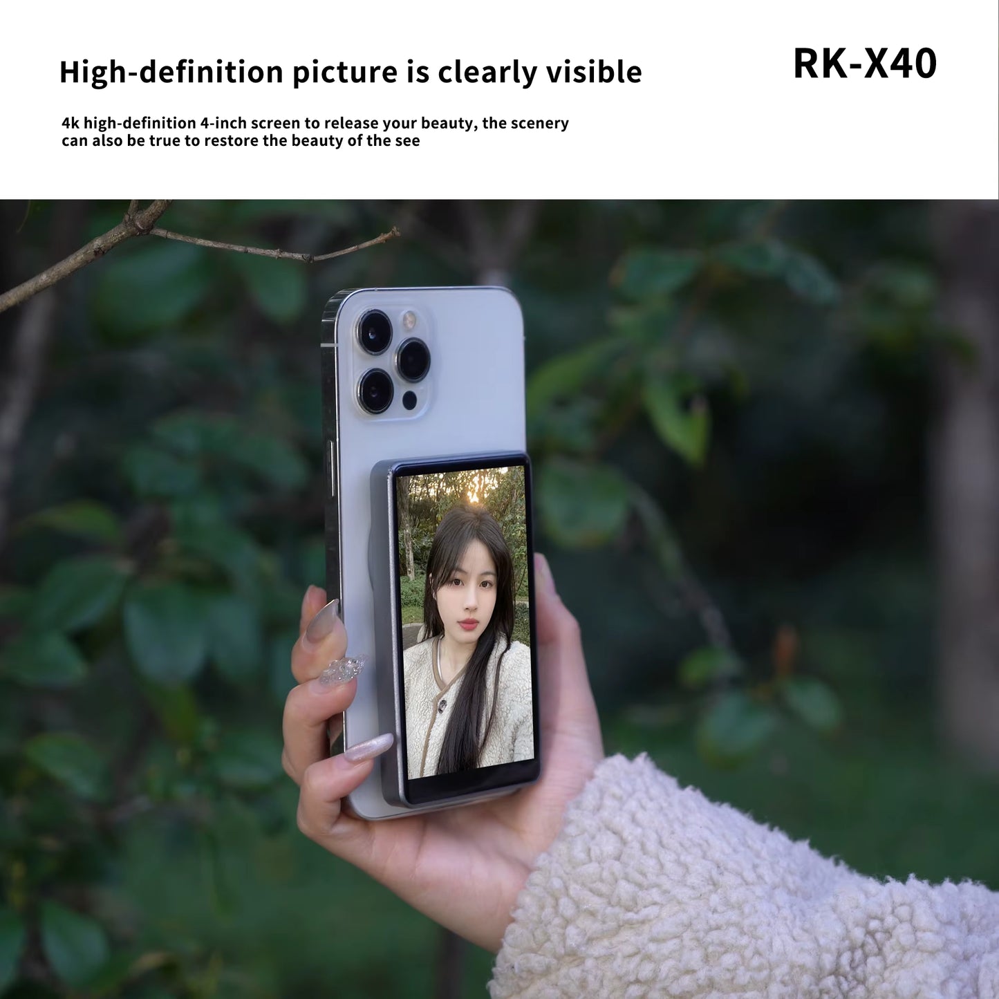 Mobile Magnetic Screen Thrower for Iphone Android Smartphone Rear Camera Lens Wide-Angle Selfie Screen Fotorgear MS01 RK-X40 NEW