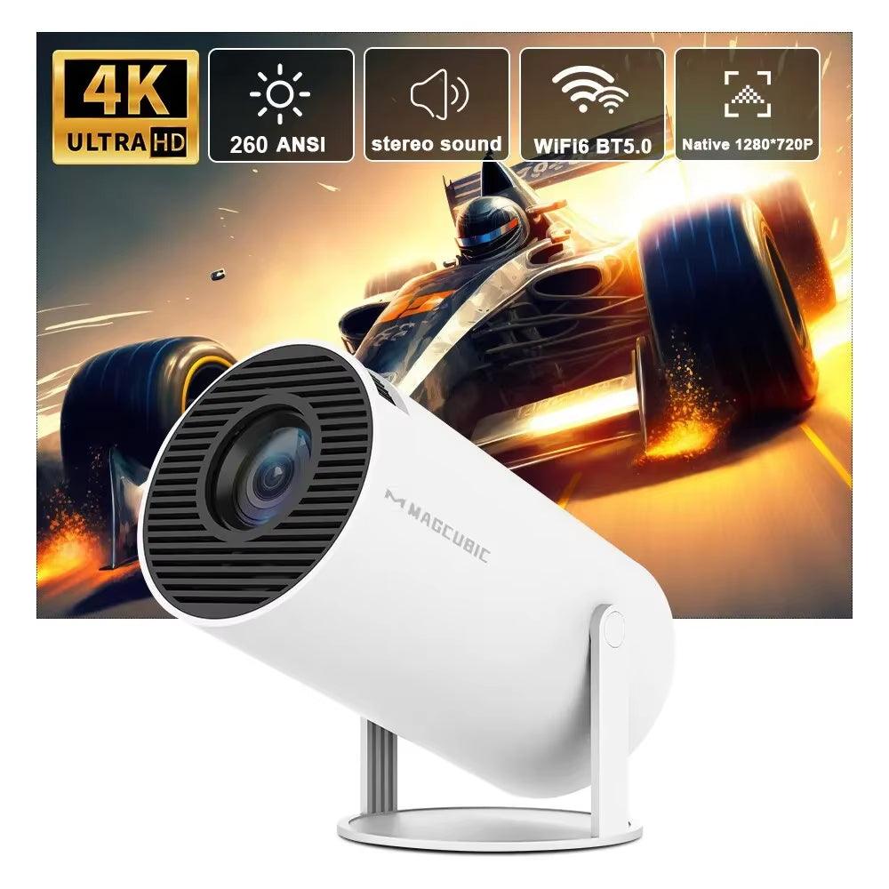 Projector HY300 Pro 4K Android 11 Dual Wifi6 260ANSI Allwinner H713 BT5.0 1080P 1280*720P Home Cinema Outdoor Projetor - Bodo Now