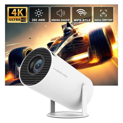 Projector HY300 Pro 4K Android 11 Dual Wifi6 260ANSI Allwinner H713 BT5.0 1080P 1280*720P Home Cinema Outdoor Projetor - Bodo Now