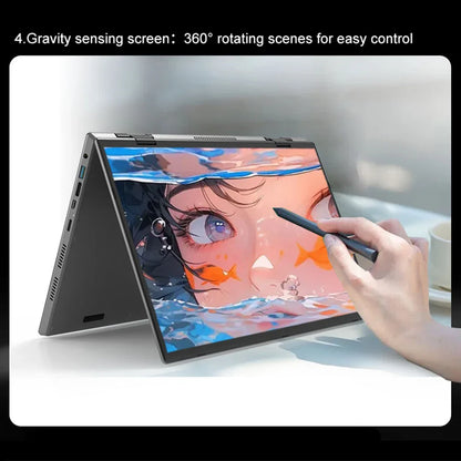 14” Dual Touchscreen Laptop – Foldable, Ultra-HD, Windows 11 Power! 🚀💻 - Bodo Now