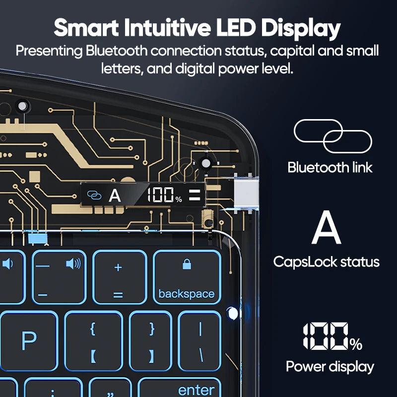 Transparent 360° Rotating Magic Keyboard for iPad Air 6 & Pro 2024 – Sleek, Versatile, and Powerful! - Bodo Now