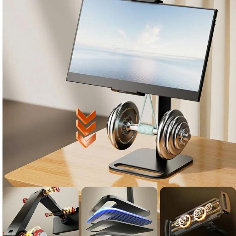 Portable Monitor Desk Holder Metal Stand 16 Inch Universal Expandable Display Base Vesa Mount External Vertical Screen Expansion - Bodo Now