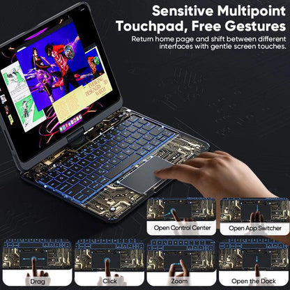 Transparent 360° Rotating Magic Keyboard for iPad Air 6 & Pro 2024 – Sleek, Versatile, and Powerful! - Bodo Now