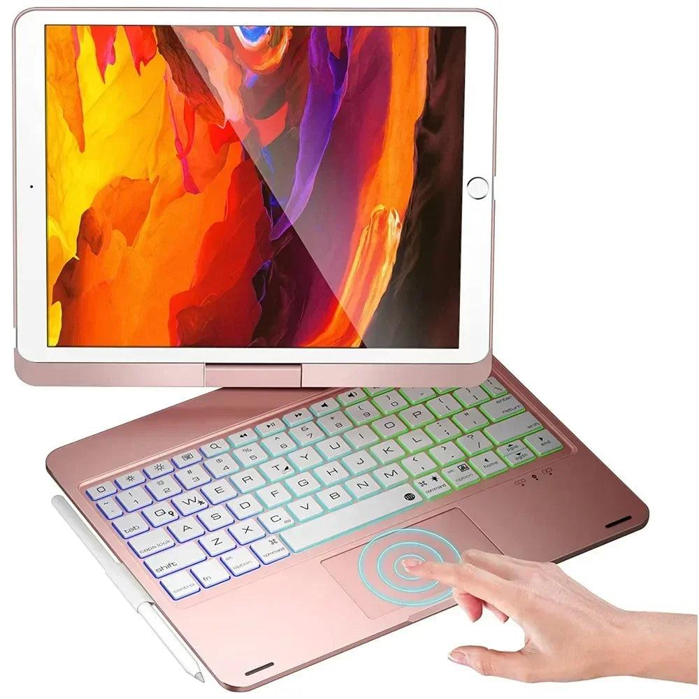 360° Rotatable Backlit Keyboard Case for iPad Pro & Air – Magic Precision, Ultimate Style! - Bodo Now