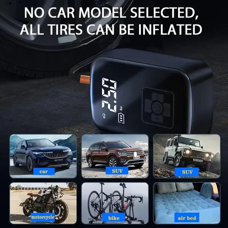 Portable Wireless Air Compressor – Inflate Tires, Bikes, Balls & More in Minutes! - Bodo Now