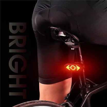 Rechargeable Bicycle Rear Light with Remote – Wireless Directional Beep & Flashing Turn Signal for Safe Rides! - Bodo Now