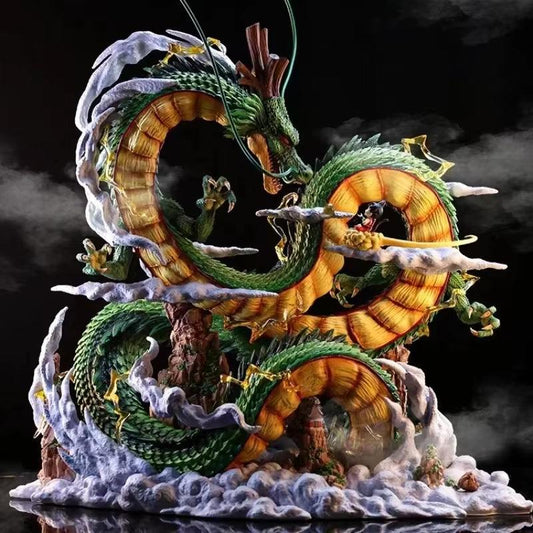 24Cm Dragon Ball Anime Figure Shenron Figure Goku and Shenron Figurine Model Pvc Statue Doll Collection Room Toy Gifts - Bodo Now