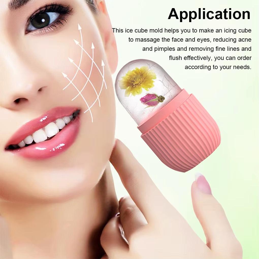 Silicone Ice Facial Roller & Globe – Skin Lifting, Contouring & Massaging Beauty Tool for a Radiant Glow! - Bodo Now