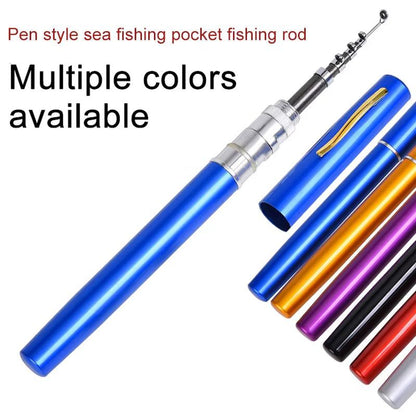 Compact Telescopic Fishing Rod Set – Portable Pen-Style Ultra-Short Rod with Adjustable Reel for Ice & Sea Fishing - Bodo Now