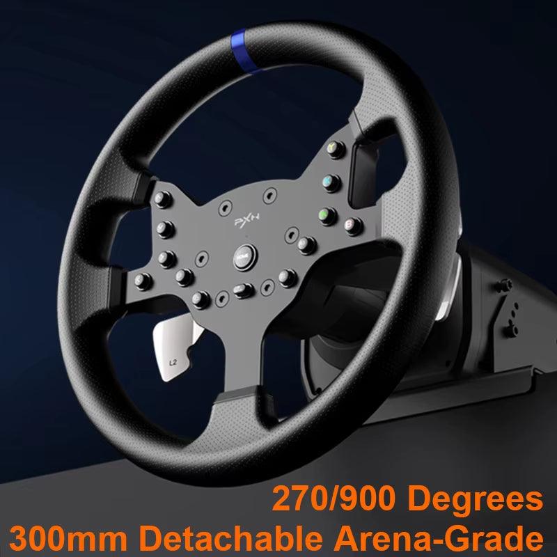 Racing Wheel Set V99 Dual-Motor Force Feedback – 900° Precision Steering with Pedals & Shifter for Ultimate Gaming Realism - Bodo Now