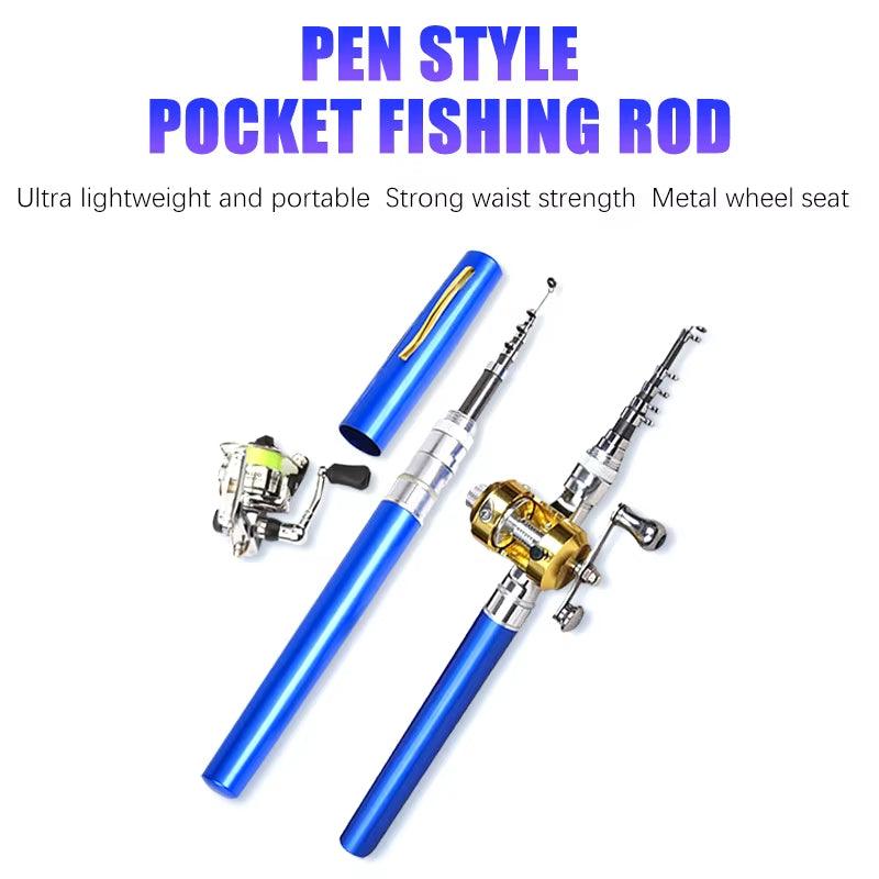 Compact Telescopic Fishing Rod Set – Portable Pen-Style Ultra-Short Rod with Adjustable Reel for Ice & Sea Fishing - Bodo Now