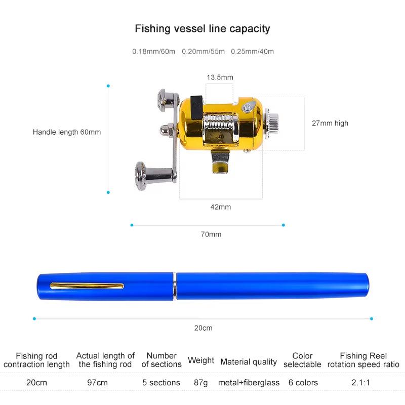 Compact Telescopic Fishing Rod Set – Portable Pen-Style Ultra-Short Rod with Adjustable Reel for Ice & Sea Fishing - Bodo Now